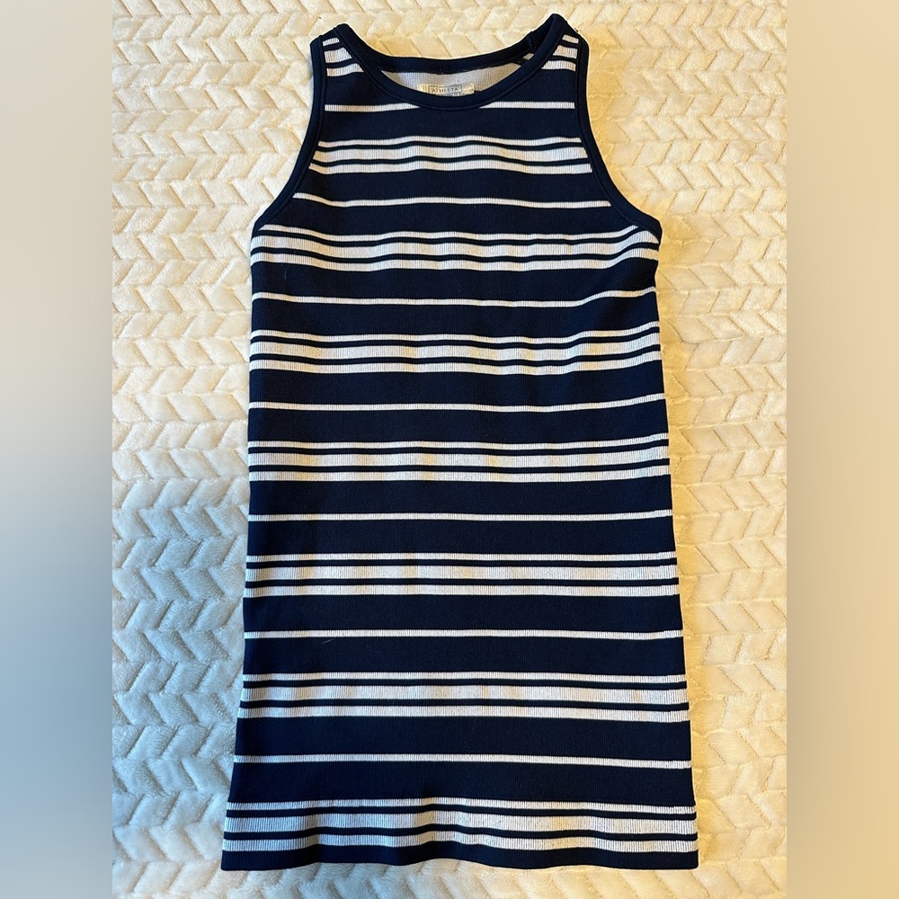 Athleta Stripped Tank Blue/White Size X-Small